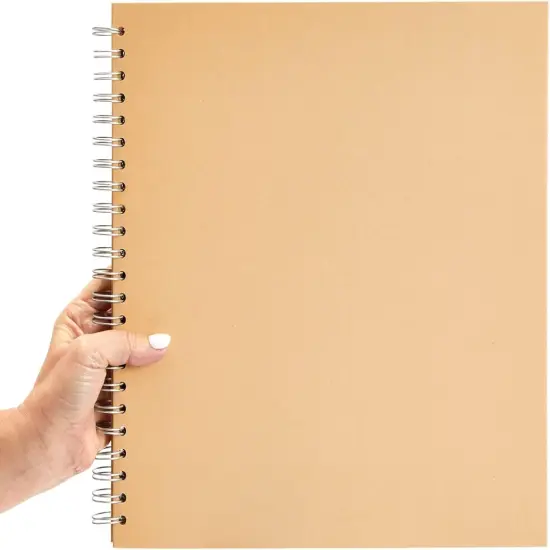 12x12 Scrapbook Album Hardcover (Blank), Kraft Paper Material Spiral Bound Sketchbook for Drawing, Writing, Arts and Crafts Projects, Home, Office, School {3}