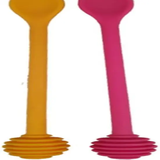 Syrup Dipper Honey Dipper Stick Silicone 2pcs Syrup Dipper Stick Honey Mixing Stirrer Spoon Silicone Mixing Spoon for Honey Jar Dispense Drizzle Honey Random Color {4}