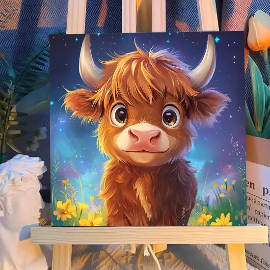 Cow Paint by Numbers Kit for Adults Framed, Cow Paint by Number with Frame, Painting by Numbers for Gifts and Home Decor {3}