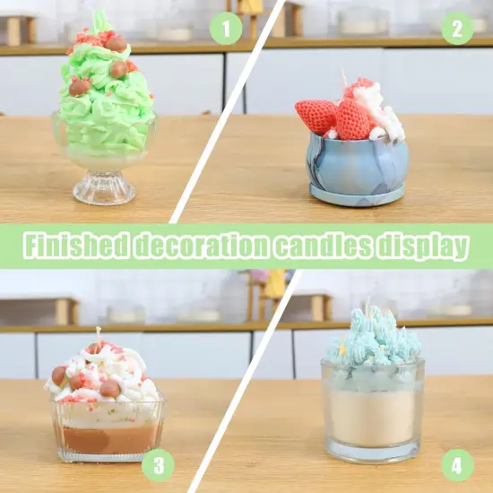 Candle Making Kit with Wax Melting Pot & Cake Decoration Set - Includes Piping Tips, Mixer & More for DIY Candle & Cake Decorating, Perfect for Candle Cake Creations and Crafting {4}