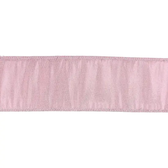 2 1/2" Wired Metallic Dupioni Ribbon | Pale Pink | 10 Yard Roll {5}