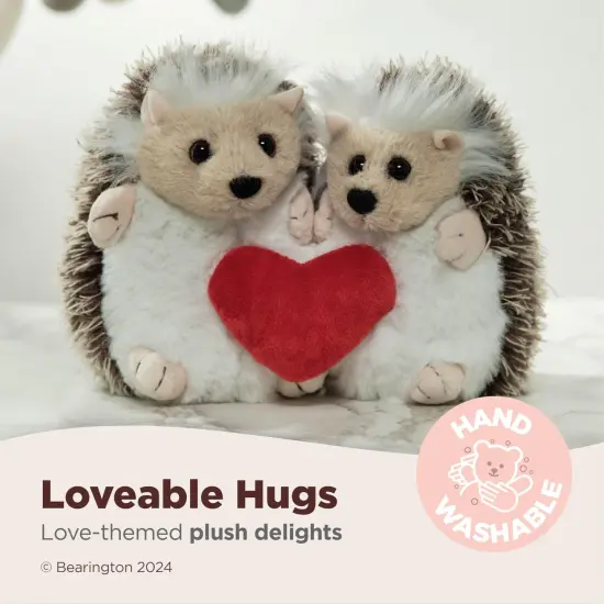 Bearington Lovie & Dovie Valentine's Stuffed Animal for Kids, 5.5 Inches Hedgehog Plush, Ideal as a Valentine's Day Gift for Boyfriend or Girlfriend, For Ages 3-14 Multicolor {3}