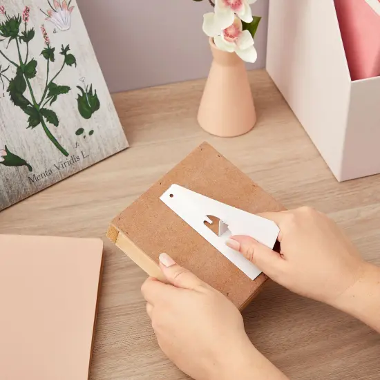 50-Pack Self-Stick 5 in Cardboard Easel Backs, Picture Frame and Art Easel Stand Bulk Pack for Photographs, Artwork, Posters, Signs, and Craft Projects (White) {2}