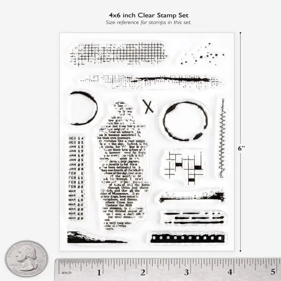 Textures & Mini Coffee Stains, Clear Stamps 4x6 inch by Wintertime Crafts {3}
