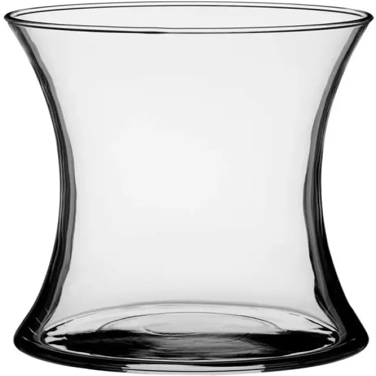 8" Clear Gathering Vase and Flower Guide Booklet - Decorative Glass Flower Vase for Floral Arrangements, Weddings, Home Decor or Office. {1}