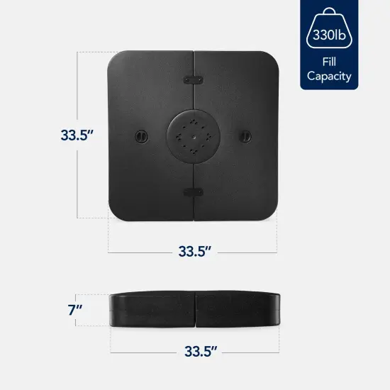 Best Choice Products 330lb Capacity Fillable Heavy-Duty Outdoor Cantilever Umbrella Base w/ Easy-Fill Spouts Black {2}