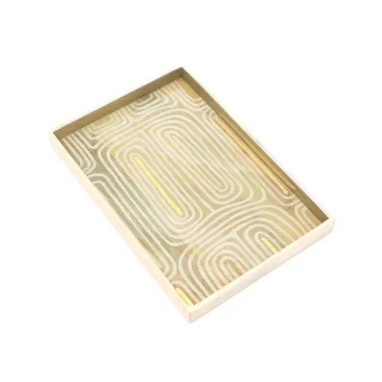 Running Stripes Wooden Tray {3}