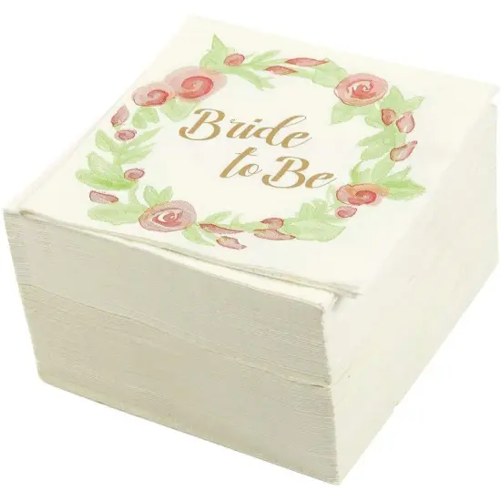 Bride To Be Party Supplies, Bachelorette Paper Napkins (5 x 5 In, 100 Pack) Multicolor {7}