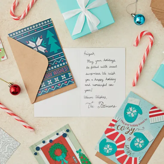 Sustainable Greetings 48 Pack Christmas Cards with Envelopes, 4x6 Bulk Set Festive Holiday Cards, Blank Inside, 6 Cozy Designs Multicolor {2}