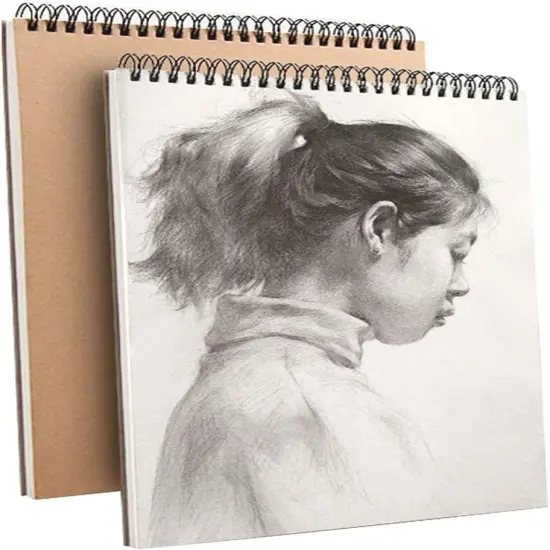 A5 (8.3"x5.8") Spiral Sketch Book, Sketchbook for Drawing and Sketching, 30 Sheets, 160gsm Paper, Vertical Sketch Pad {1}