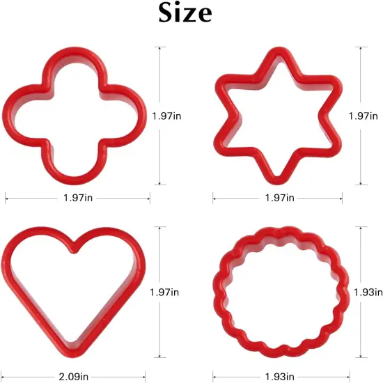 Cookie Cutter Set Of Heart, Star & Round Shapes 24 Pieces {5}