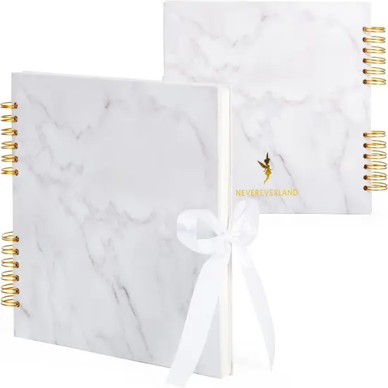 Scrapbook Album &ndash; 12x10 Marble Scrap Book. Scrapbooking Supplies, Memory Book, Wedding Guest Book, Photo Album, Baby Shower Gifts, Valentines, Engagement Gifts, and Anniversary {1}