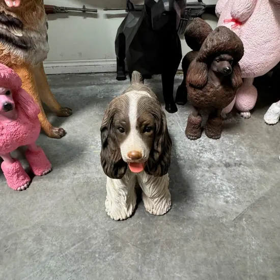 English Cocker Spaniel Life Size Dog Statue {5}