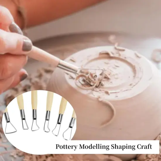 6Pcs Clay Sculpting Tools, Small Double Ended Wax Carving Clay Sculpting Loops Rakes Pottery Tools {3}