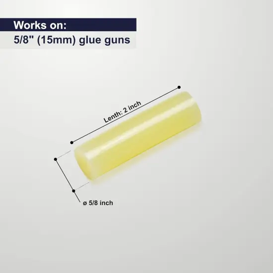 Large Hot Glue Sticks for Glue Gun - 5/8" X 2" | High-Strength Hot Gun Sticks Adhesive for Corrugated Materials | Industrial Grade for Packaging & Woodworking | Pack of 1417 {5}