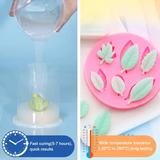JDiction Silicone Mold Making Kit, Super Elastic Liquid Silicone for Mold Making with Pigment Paste, Fast Cure Flex Silicone Rubber for Casting Resin Molds and Detail Molds {5}