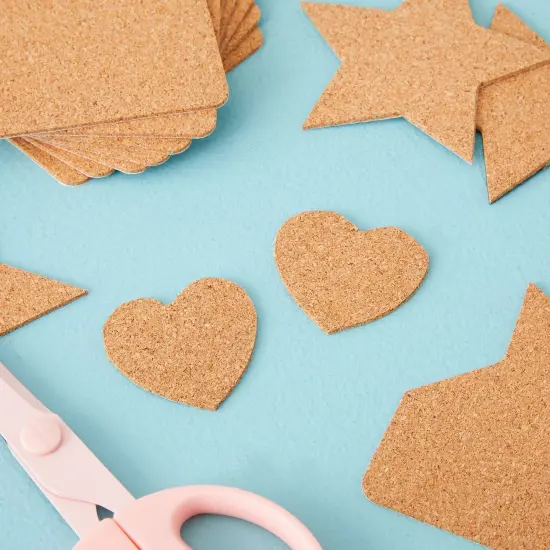 Juvale 50 Pack Square Self Adhesive Cork Board Backings for DIY Crafts, Projects, Customizable Blank Tiles, Cork Squares for Coasters, Decor (1.5 mm Thick, 3.7 in Length) Brown {2}