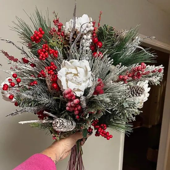 400 PCS 16 Inch Floral Wire Stems,14 Gauge Floral Wire for Wiring Fresh Flowers, Creating Floral Crowns, DIY Crafts, Artificial Flower, Brown {5}