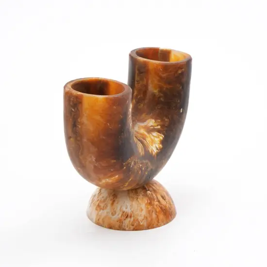 Resin Flower Vase with Base - Artistic Marbled {5}