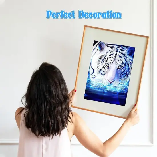 Tiger Diamond Art Kits for Adults, Full Drill 5d Diamond Art Animals Diamond Art Kits Gem Art Painting Rhinestone for Home Wall Art Decor 30x40 cm {2}