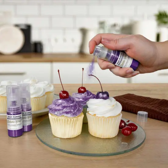 Bakell - Deep Purple Tinker Dust Edible Glitter (25g, 1x Spray Pump) for Food, Desserts, and Beverages! {2}