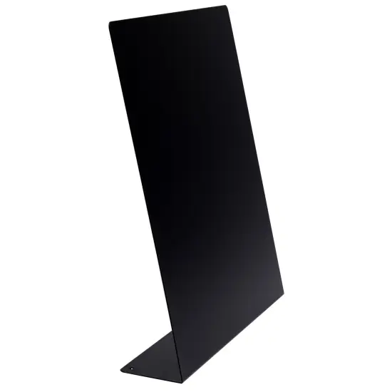 Large Magnetic Metal Board for Magnets - Tabletop Memo Display Easel Stand for Home, Office, School (Black, 12.6 In) {7}