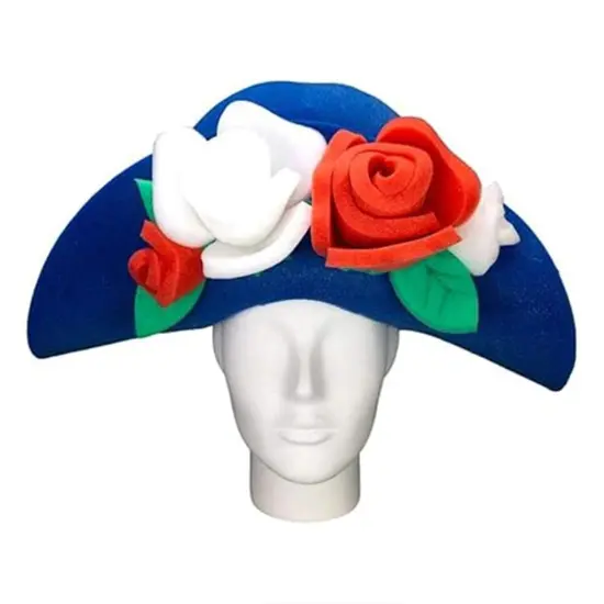 USA Roses Lady Hat Elegant & Patriotic Party Accessory {1}