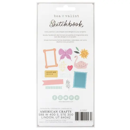 Bea Valint Sketchbook Die & Stamp Set-20 Pieces {2}