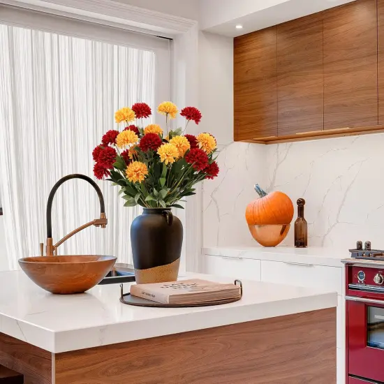 Artificial Mum Bush Flowers {2}