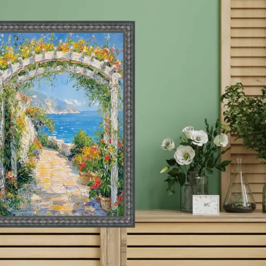 Slim Gotham Black Beaded Picture Frame 24x36 frame {5}