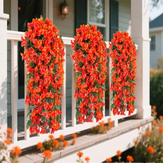 3 Pcs Artificial Fall Bougainvillea Flowers {3}