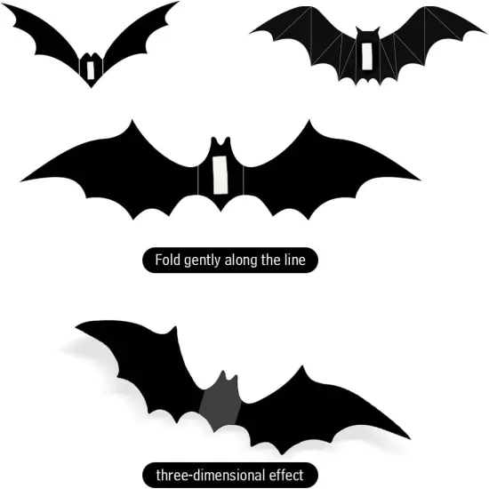 100 Pcs Bats Halloween Decoration {3}