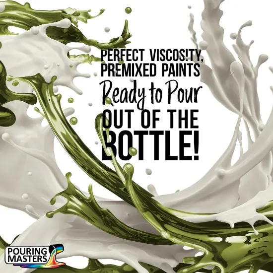 Pouring Masters Olive Green Ready to Pour Acrylic Pouring Paint - Premium 32-Ounce Pre-Mixed Fluid Acrylic Paint - Fluid Art Supplies for Canvas, Wood, Paper, Tile & Rocks {2}