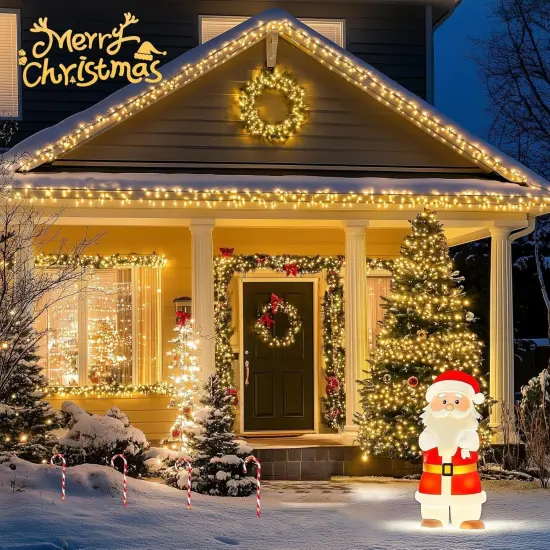 66ft 200 LED Christmas Lights Outdoor, Warm White Christmas Tree Lights Indoor Plug in, {5}