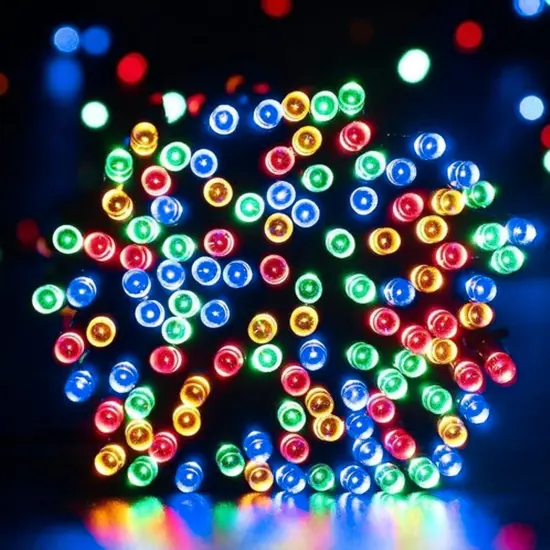 66FT 200 LED Connectable Green Wire Christmas String Lights {3}