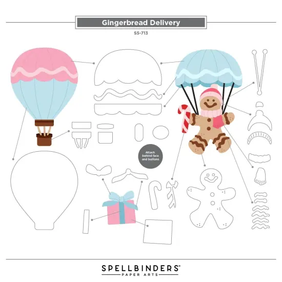 Spellbinders Etched Dies From Candy Christmas By Stamperia-Gingerbread Delivery {6}
