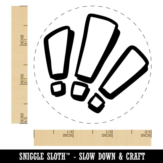 Shocked Surprised Startled Triple Exclamation Marks Self-Inking Rubber Stamp Lime Green {1}