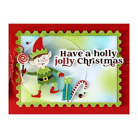 Spellbinders Etched Dies By Simon Hurley-Santa's Elves, North Pole Friends {3}