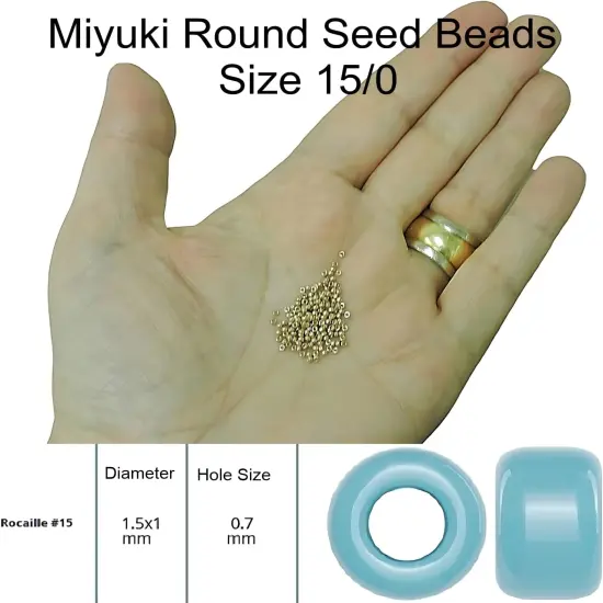 Miyuki Round Seed Bead Size 15/0 8.2g White Pearl {4}