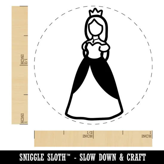 Regal Noble Princess Medieval Crown Self-Inking Rubber Stamp Crafting Planners Orange {1}