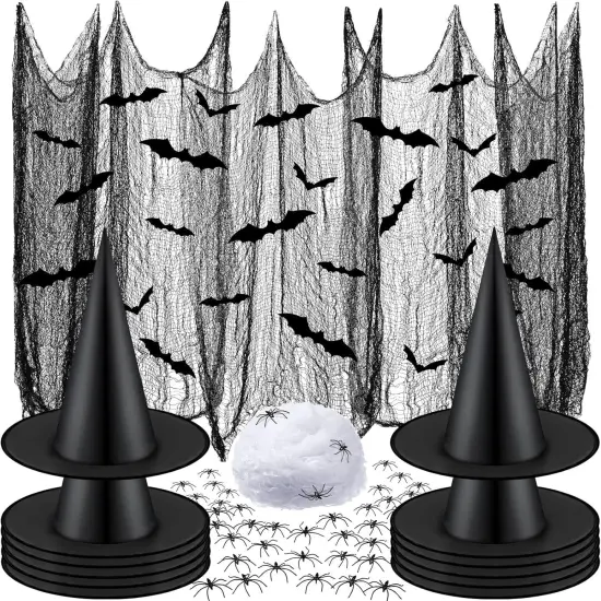 69 Pcs Halloween Witch Hats Decorations {1}