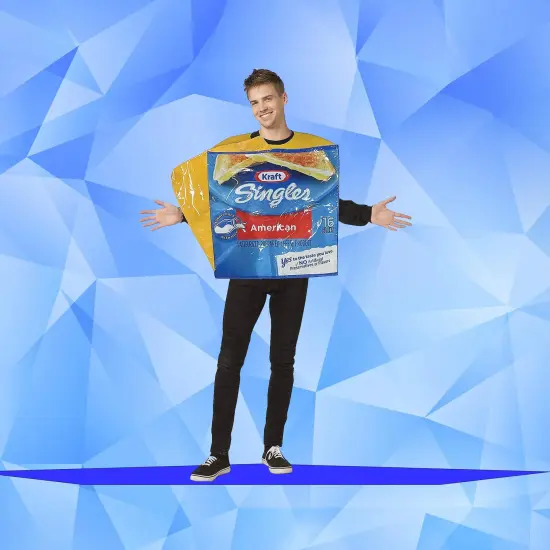 Kraft Singles Cheese Slice Adult Costume &ndash; Funny Food Outfit {1}