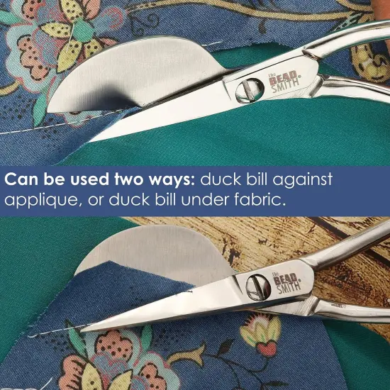 The Beadsmith Applique Scissor &ndash; 6 Inches, Duckbill Knife Edge, Angled Handle, Adjustable Tension Screw &ndash; Paddle Shape for Art, Crafting, Fabric, Thread, Needlework, Embroidery & Sewing {5}