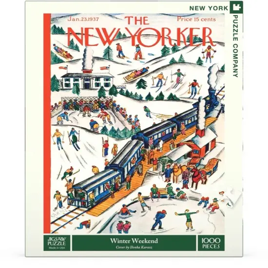 New York Puzzle Company Winter Weekend 1000 Piece Piece Jigsaw Puzzle {1}