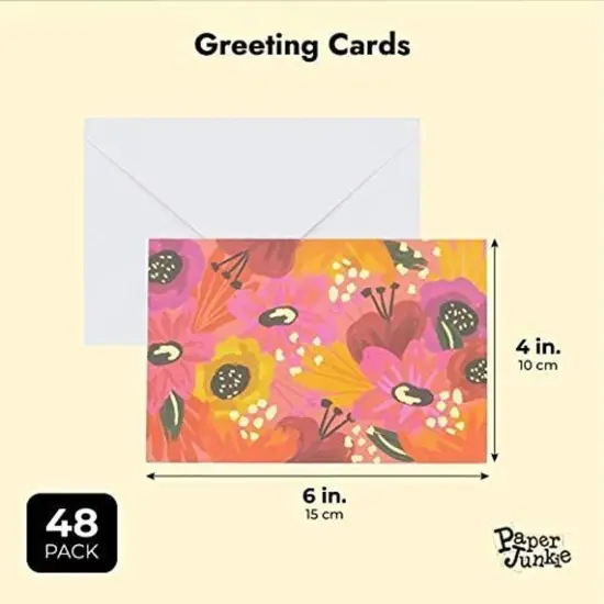 Pink All Occasion Greeting Cards with Motivational Sayings 6 x 4 In, 48 Pack) {2}