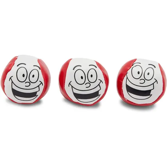 Juggling Balls, Kick Sack Bean Bags with 4 Funny Face Designs (12 Pack) {4}