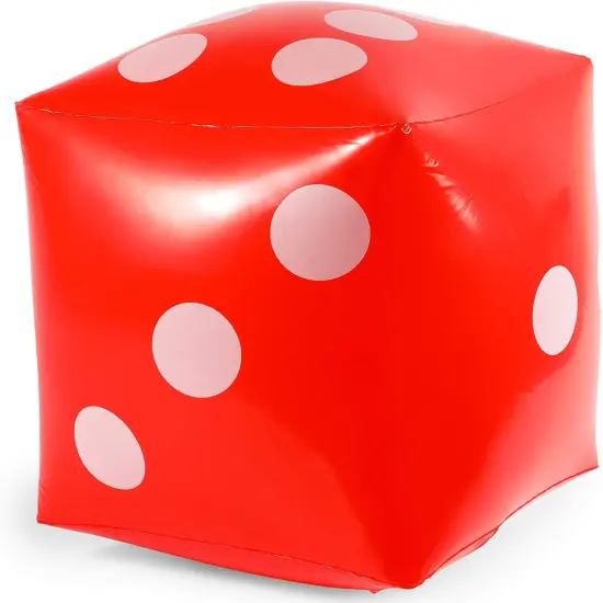 9 Pieces Giant Inflatable Dice with a Pump, Jumbo Die Set for Pool Floating Toys (3 Colors, 12 inches) Multicolor {7}