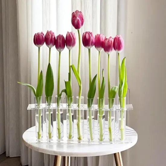 9 Tube Cylinder Vase By Kinor Decor {5}