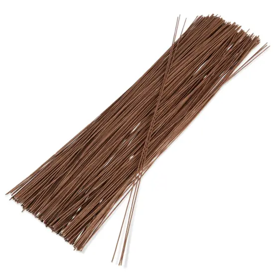 240 Count Brown 18 Gauge Floral Wire Stems for Artificial Flower Arrangements, Wreath Making, Wedding Decorations (16 Inches) {1}