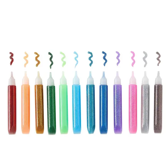 72 Pack Glitter Glue Pens, Rainbow Glue Stick Set for Arts and Crafts Projects, Slime Supplies, Scrapbooking, Cards, 0.35 Oz (12 Colors) {5}